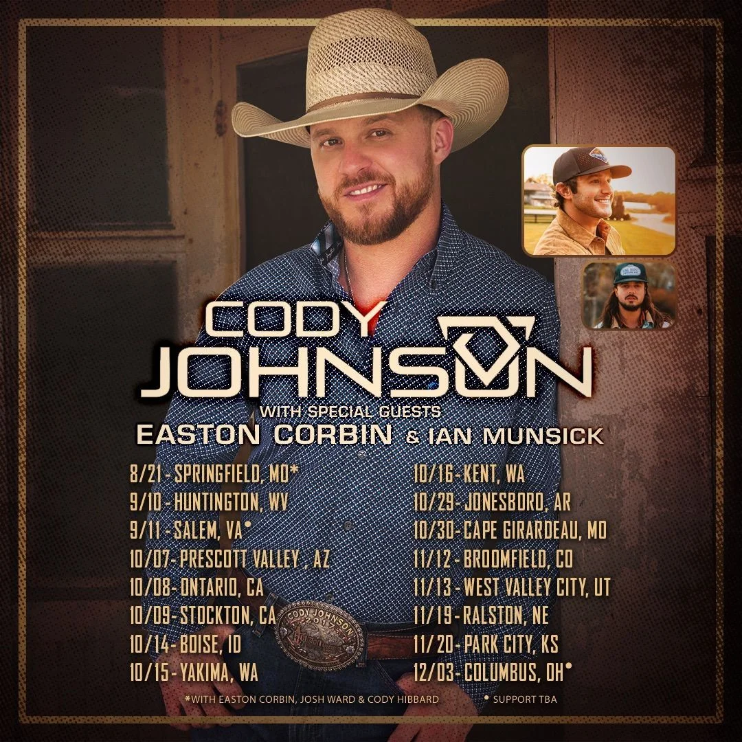 Cody Johnson tour poster — 2026